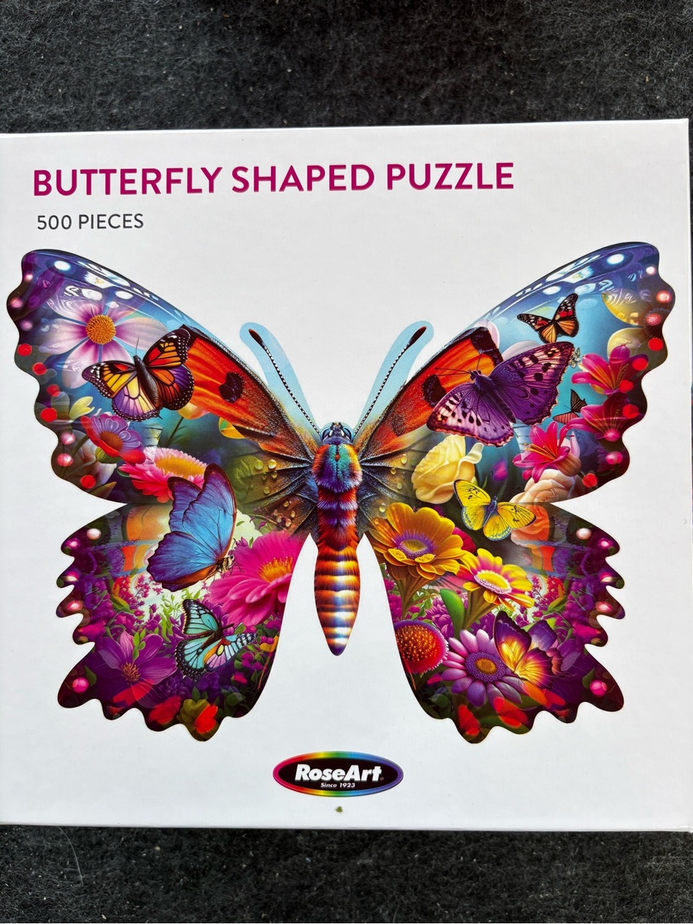 Butterfly Shaped Puzzle - Vibrant Multicolor (500 Pieces)